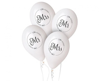 #BL Balony Premium Hel Mr i Mrs (w kółeczku), 13 cali/ 4 szt. KK
