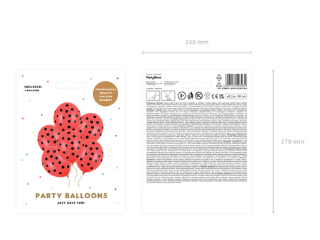 Balony 30cm, Nietoperze, Pastel M. Orange (1 op. / 6 szt.)