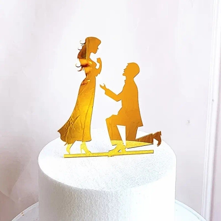 Akrylowy topper na tort weselny ślubny ZARĘCZONOWY BRIDE TO BE WIECZÓR PANIEŃSKI WZ.XI
