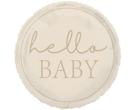 #BFK Balon foliowy 18" Hello baby, neutralny
