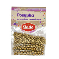Perełki cukrowe CIEMNE ZŁOTO mix 20g Slado
