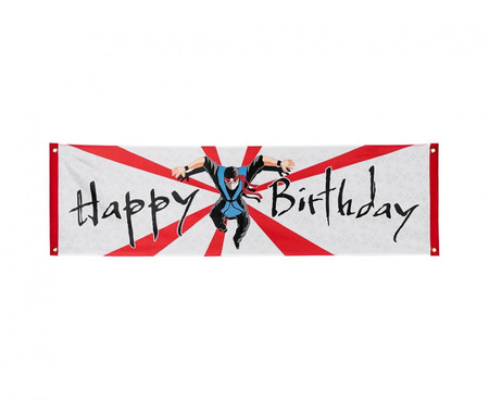 #DEBA Banner Ninja "Happy Birthday", 50 x 180 cm