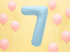 Balon foliowy Cyfra ''7'', 86cm, jasny niebieski Party Deco