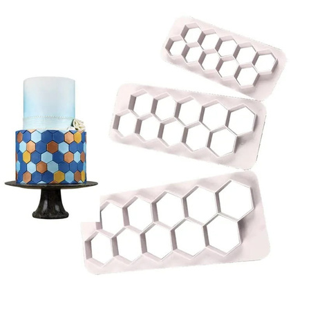 Zestaw wykrawaczek geometrycznyych HEKSAGON - ŁATY DO PIŁKI 3 szt.