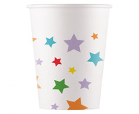 #ZKU Kubeczki papierowe Multicolor Bright Stars, FSC, 200ml, 8 szt.