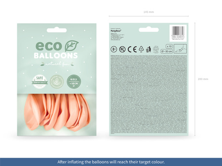 Balony Eco 26cm pastelowe, jasny żółty (1 op. / 10 szt.)