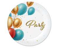 #ZTA_GD Talerzyki pap. Party, 18 cm, 6 szt. BB