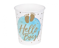 #ZKU Kubeczki papierowe 'Hello Boy!', 250 ml, 10 szt.