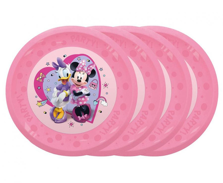 #ZTA Talerz wielokrotnego użytku Minnie Junior Disney, 21 cm, 4 szt.