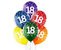 #BL Balony D11 18th Birthday, 1c/5s, 6 szt.