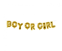 #GB Girlanda z foliowych balonów 'B O Y  O R  G I R L' , 4 m.