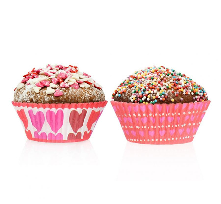 #ZI Foremki papierowe do muffinek "Serduszka", 24 szt.