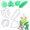 Wakrawaczki do dekoracji z masy cukrowej LIŚCIE - MONSTERA, PAPROĆ 4 szt.