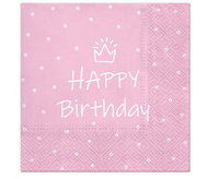#ZSE Serwetki PAW wzorzyste Special Day (light pink) 33x33 cm / 20 szt.