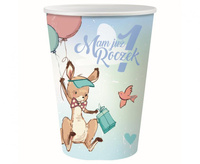 #ZKU Kubeczki papierowe Kolekcja Roczek - Kangurek, 240 ml/ 6 szt.