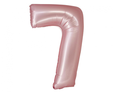 #BFC42 Balon foliowy Smart, Cyfra 7, j. różowa matowa, 76 cm KK
