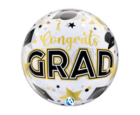 #BFK Balon Takara BUBBLE BALLOON Congrats Grad Stars & Dots, 22"