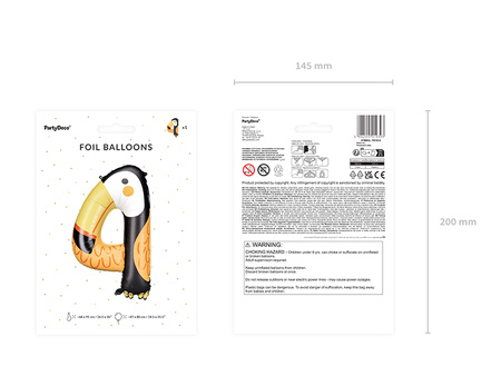 Balon foliowy Pisklę, 78.5x64.5 cm, mix