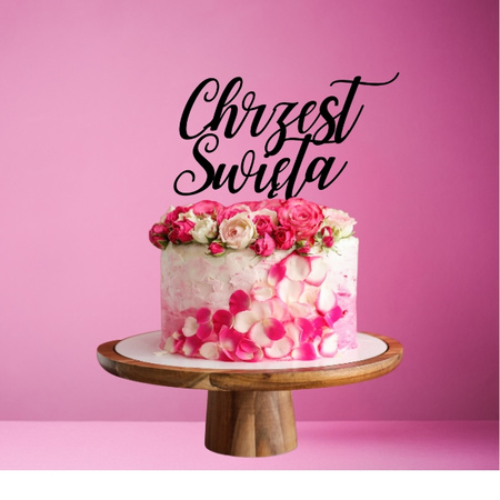 Topper na tort CHRZEST ŚWIĘTY WZ.VIII