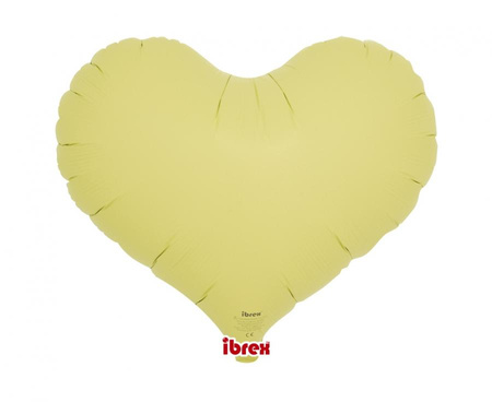 #BFK Balon Ibrex Hel, serce Jelly 14", Pastel Yellow, 5 szt.
