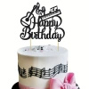 Topper na tort Happy Birthday MUZYKA PIANINO GITARA