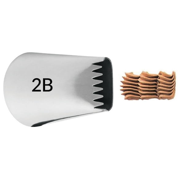 Duża tylka cukiernicza 2B Wilton z efektem plecionki z kremu