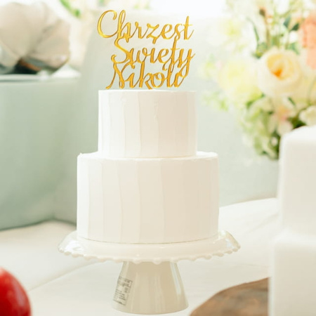 Topper na chrzest święty personalizowany Chrzest Święty + imię