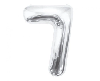 #BFC16 Balon foliowy B&C Cyfra 7, srebrna, 85 cm
