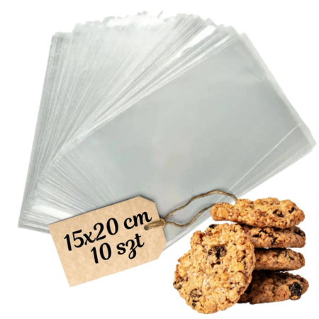 Woreczki celofanowe bez kleju 15x20 cm 10 szt.