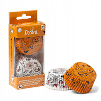 Papilotki do muffinek Dynie i Duchy na Halloween 50x32mm 36szt
