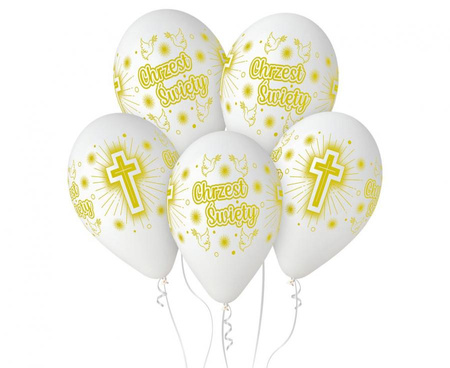#BL Balony Premium Chrzest, 12 cali/ 5 szt. KK