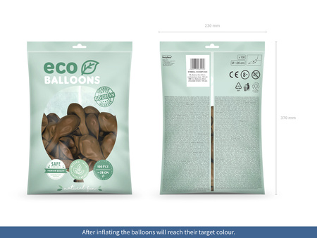 Balony Eco 26cm metalizowane, różowe złoto (1 op. / 100 szt.)