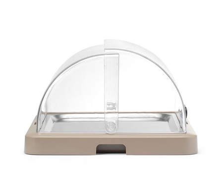 Pojedyncza witrynka chłodząca roll-top Duo UNIQ , HENDI, designed by Robert Bronwasser, beżowy, 460x355x(H)220mm, Prostokątny Wariant podstawowy