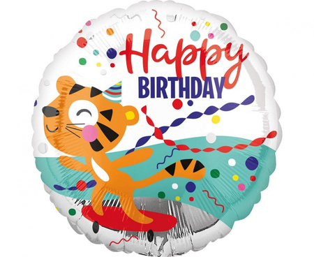 #BFK Balon foliowy 18" CIR - Urodzinowy tygrysek
