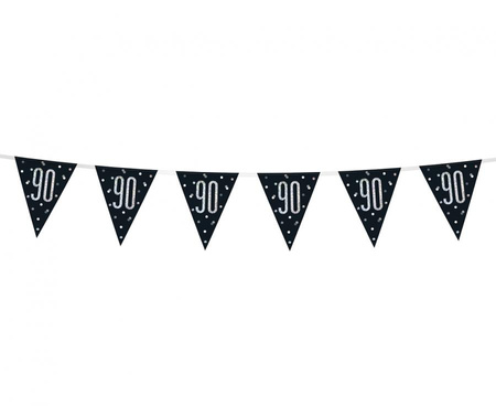 #DEBA Banner Glitz 90, z flagami, czarny, 274 cm