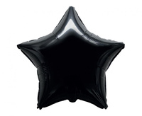 #BFK Balon foliowy 18" FX - Gwiazda (czarna), pakowany
