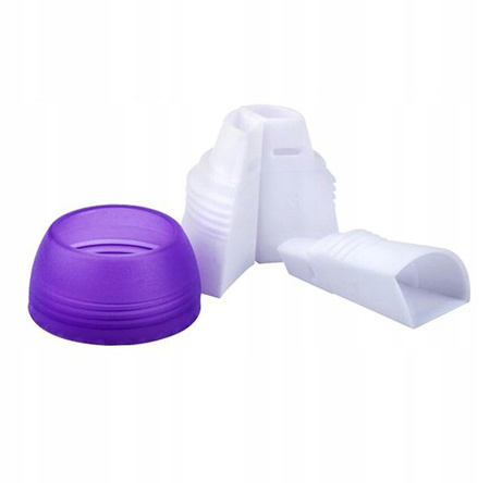 Zestaw tylek sferycznych, adapter oraz worek cukierniczy