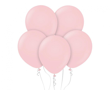 #BL Balony Beauty&Charm, makaronowe, bladoróżowe 18" / 5 szt.