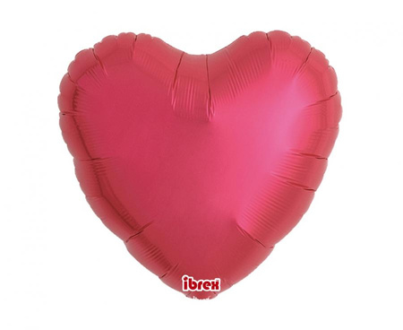 #BFK Balon Ibrex Hel, serce 18", Metallic Red, 5 szt.