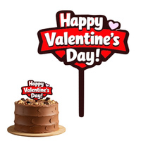 Topper na bento cake 9x12 cm HAPPY VALENTINE'S DAY!