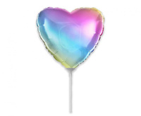 #BFK Balon foliowy 9" FX - Serce (gradient pastelowy), niepakowany