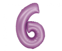 #BFC32 Balon foliowy Smart, Cyfra 6, lawendowa matowa, 76 cm KK