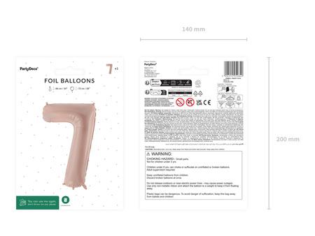 Balon foliowy Cyfra ''9'', 72cm, fiolet