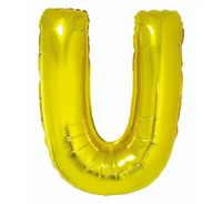 #BFK Balon foliowy "Litera U", złota, 89 cm KK