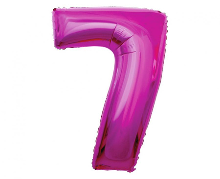 #BFC Balon foliowy "Cyfra 7", różowa, 92 cm KK