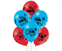 #BL Balony D11 Emerg. Vehicles PA Mix2 1C4S, 6 szt.