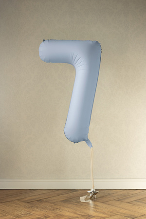Balon foliowy Cyfra '8', 86cm, mocca