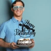 Papierowy topper na tort Happy Birthday SIŁOWNIA KULTURYSTA WZ.II