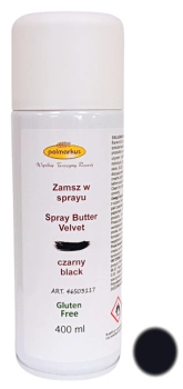 Zamsz cukierniczy w sprayu CZARNY 400 ml Polmarkus LESEPIDADO