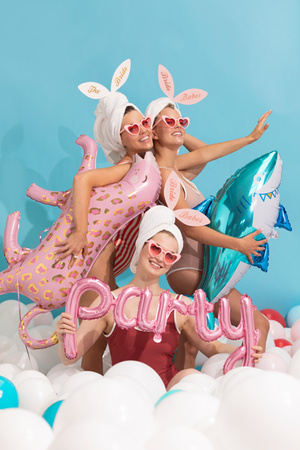 Baner Baby shower, 290x16.5 cm, złoty